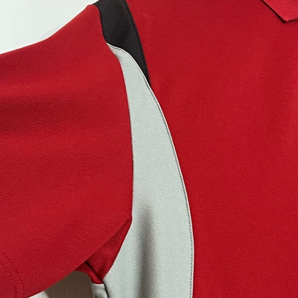 🌟3 for $25🌟 PGA Tour Men’s Red/Gray/Black Polo Shirt with Classic Collar SZ L - Picture 7 of 8